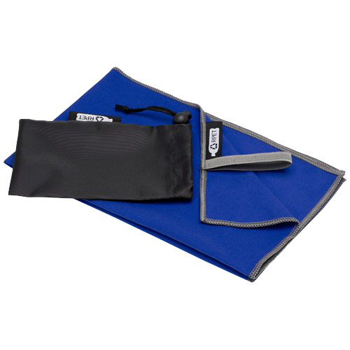 Serviette promotionnelle ultra-légère 30x50 cm Pieter Bleu royal